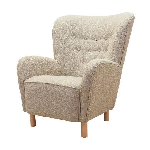 Beige fauteuil, Scandinavisch ontwerp, Productie: Denemarken