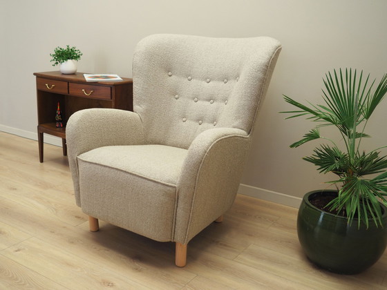 Image 1 of Beige fauteuil, Scandinavisch ontwerp, Productie: Denemarken