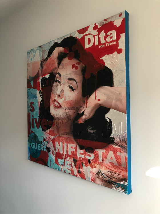 Image 1 of Karin Vermeer - Dita von Teese schilderij