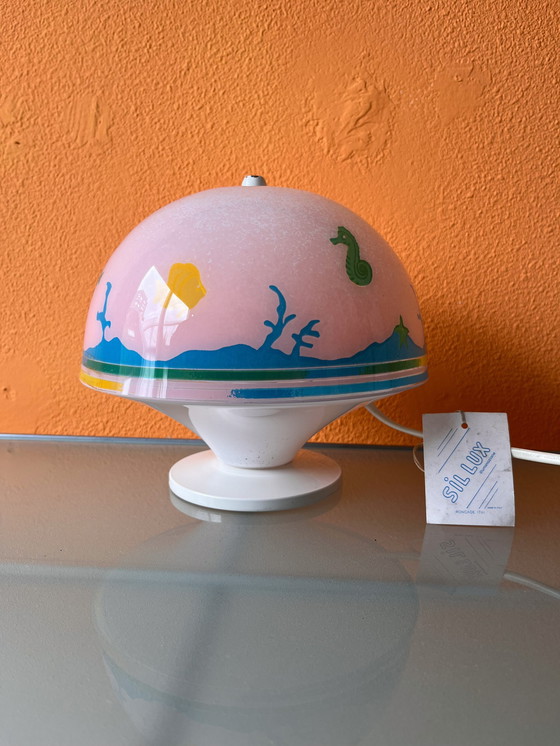 Image 1 of Zeldzame Sil Lux Vintage Mushroom Kinderlamp Italiaans Design