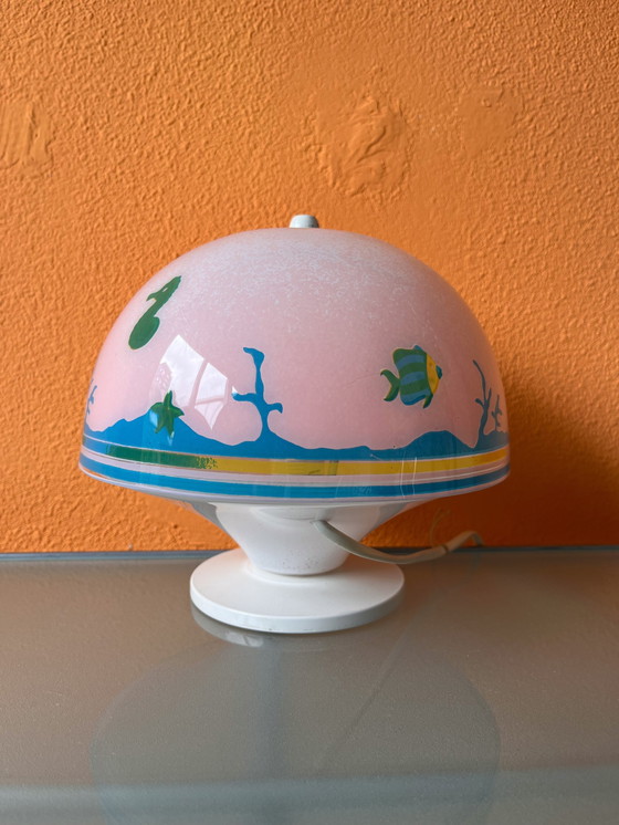 Image 1 of Zeldzame Sil Lux Vintage Mushroom Kinderlamp Italiaans Design