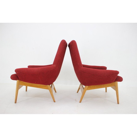 Image 1 of Paar vintage lounge stoelen van Miroslav Navratil, Tsjecho-Slowakije 1960