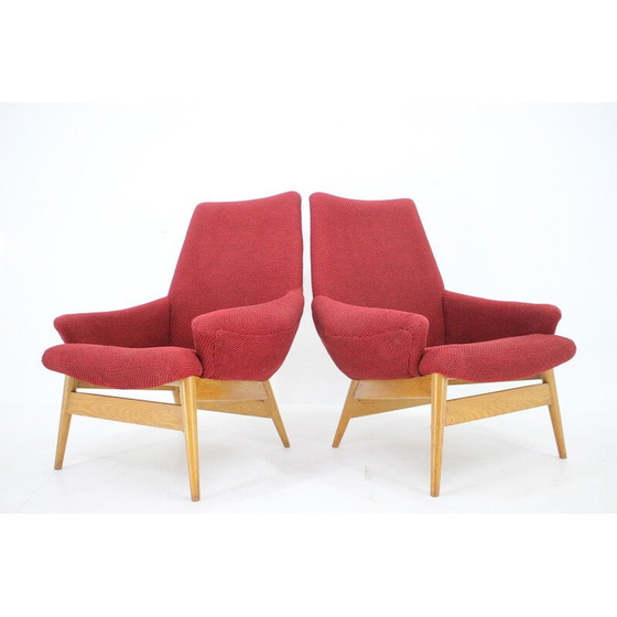 Image 1 of Paar vintage lounge stoelen van Miroslav Navratil, Tsjecho-Slowakije 1960