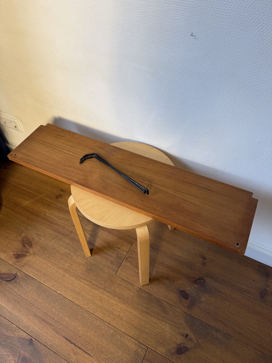 Image 1 of Poul Cadovius Plank Teak + 2 Metalen Beugels