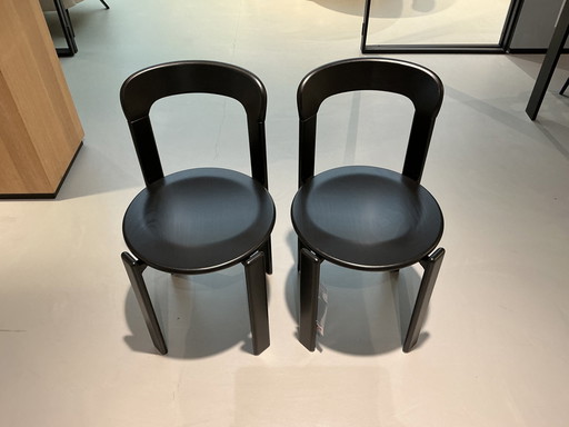 2x Hay Rey Stoelen Zwart Toonzaalmodel