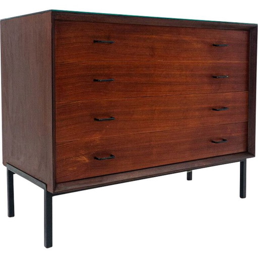 Houten ladekast uit de Mid Century, Italië 1960