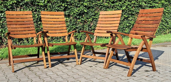 Image 1 of 4 Gloster Teak Folding Chairs