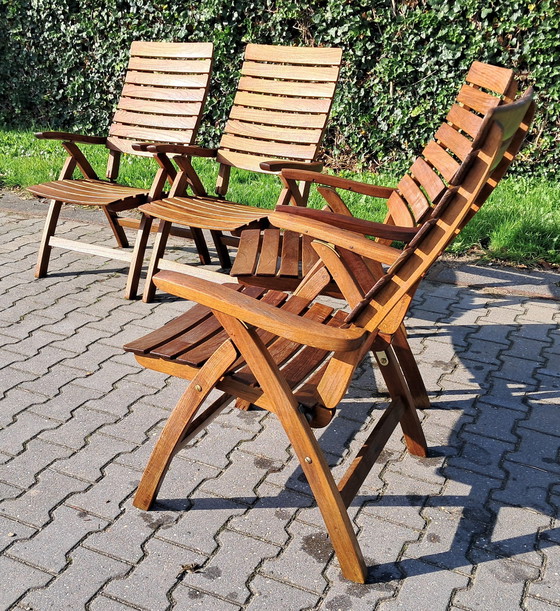 Image 1 of 4 Gloster Teak Folding Chairs