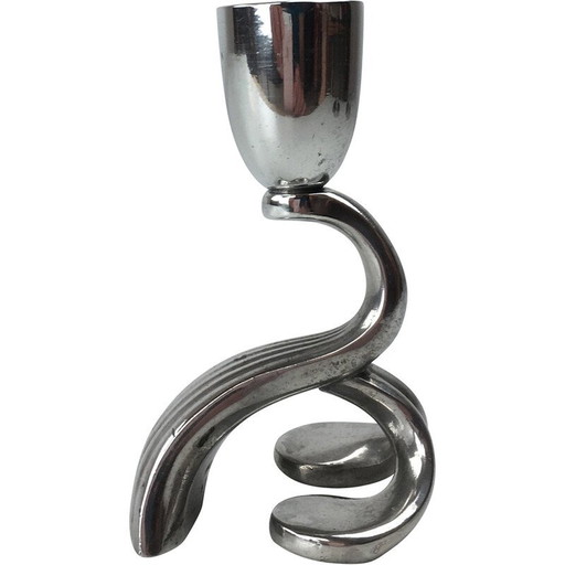 Vintage Art Deco kandelaar van Just Andersen, Denemarken 1930