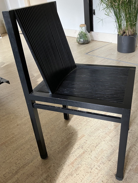 Image 1 of 4x Ruud-Jan Kokke Stoelen Zwart