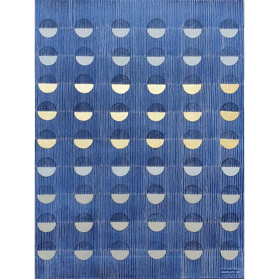 Image 1 of Acrylolie en bladgoud op vintage doek met spanraam 701 Jérémie Iordanoff, 2018