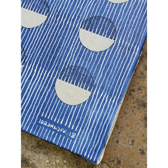 Image 1 of Acrylolie en bladgoud op vintage doek met spanraam 701 Jérémie Iordanoff, 2018