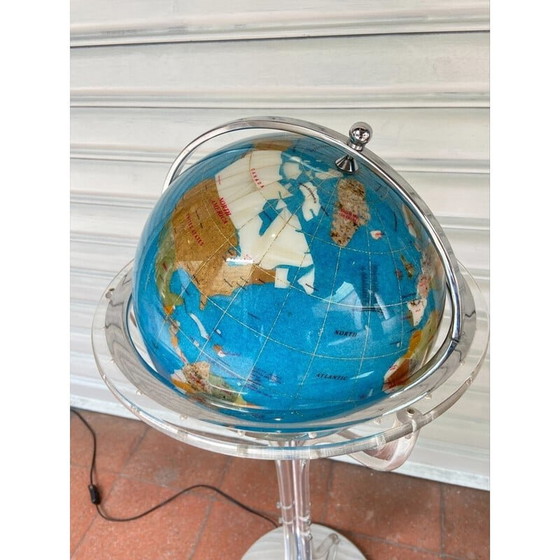 Image 1 of Vintage verlichte wereldbol