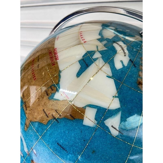 Image 1 of Vintage verlichte wereldbol