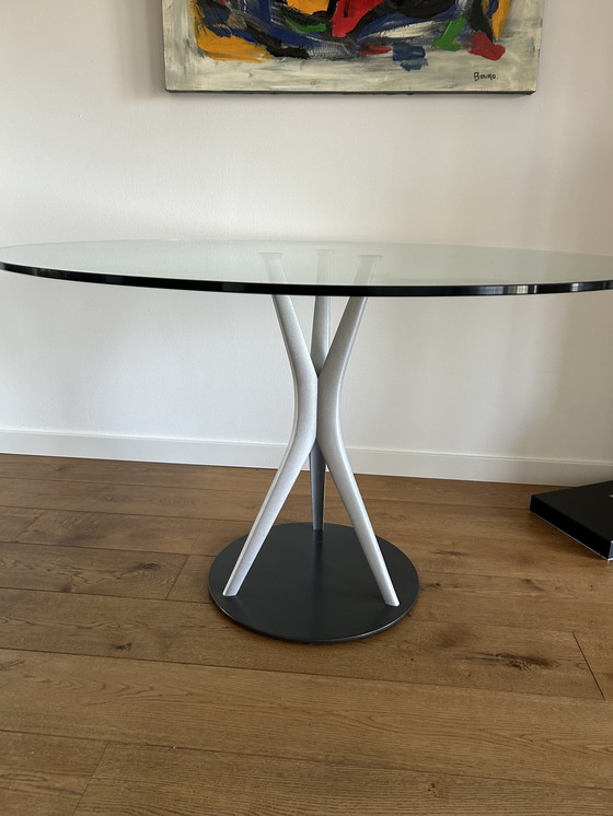 Image 1 of Rolf Benz 120 Cm Ronde Glazen Eetkamertafel