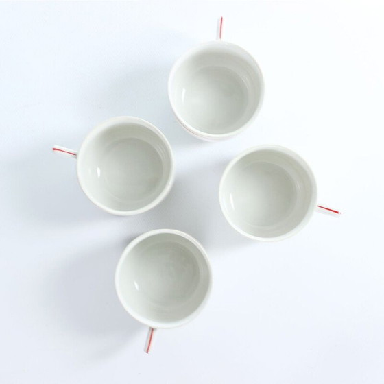 Image 1 of Set van 4 vintage porseleinen kopjes, Tsjecho-Slowakije 1960