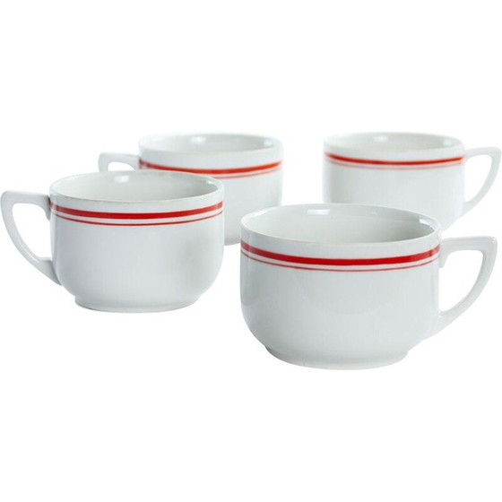Image 1 of Set van 4 vintage porseleinen kopjes, Tsjecho-Slowakije 1960