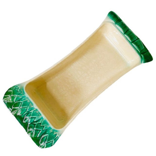 Vintage Bretonse majolica aspergeschaal BCI ovenschaal