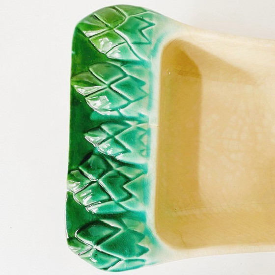 Image 1 of Vintage Bretonse majolica aspergeschaal BCI ovenschaal