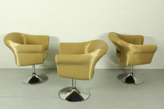 Image 1 of Vintage Zweedse design Johanson 'Largo' draaistoelen,1990