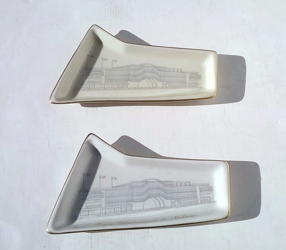 Image 1 of Paar vintage asbakken van Gio Ponti voor Richard Ginori, 1951