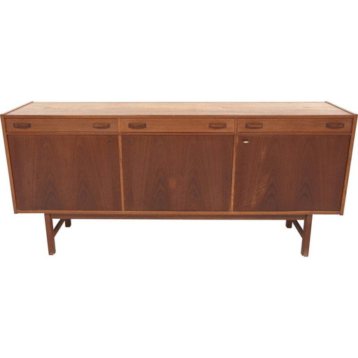 Vintage dressoir van teak en beuken, Zweden 1960