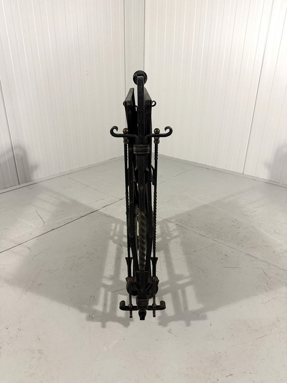 Image 1 of Brutalistische Inklapbare Smeedijzeren Serveerwagen 1960'S