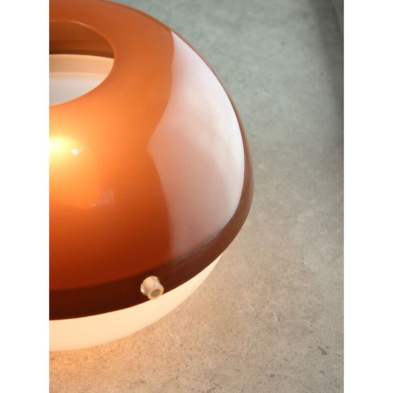 Image 1 of Vintage Spage Age bruin plexiglas wandlamp, Italië 1970