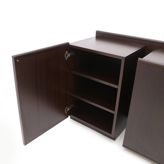 Image 1 of Vintage mahoniehouten dressoir met uittrekbare tafel van Giuseppe Scagliotti, 1970