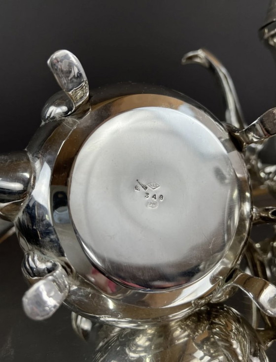 Image 1 of Vintage zilver metalen koffie servies