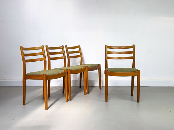 Image 1 of Teakhouten eetkamerstoelen van Glostrup Møbelfabrik, 1960S, set van 4