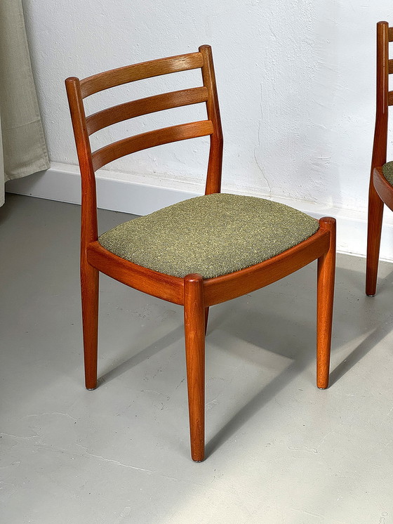 Image 1 of Teakhouten eetkamerstoelen van Glostrup Møbelfabrik, 1960S, set van 4