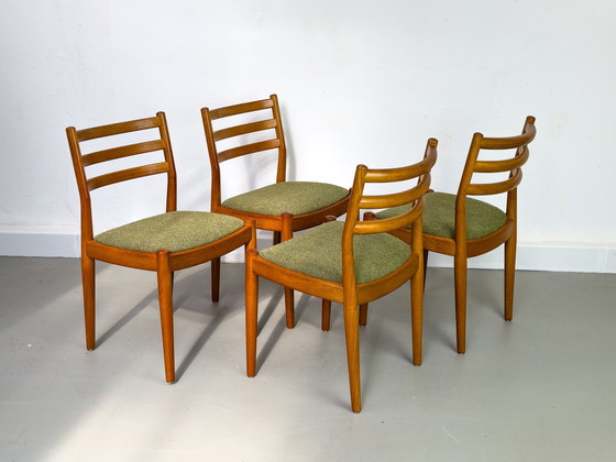 Image 1 of Teakhouten eetkamerstoelen van Glostrup Møbelfabrik, 1960S, set van 4