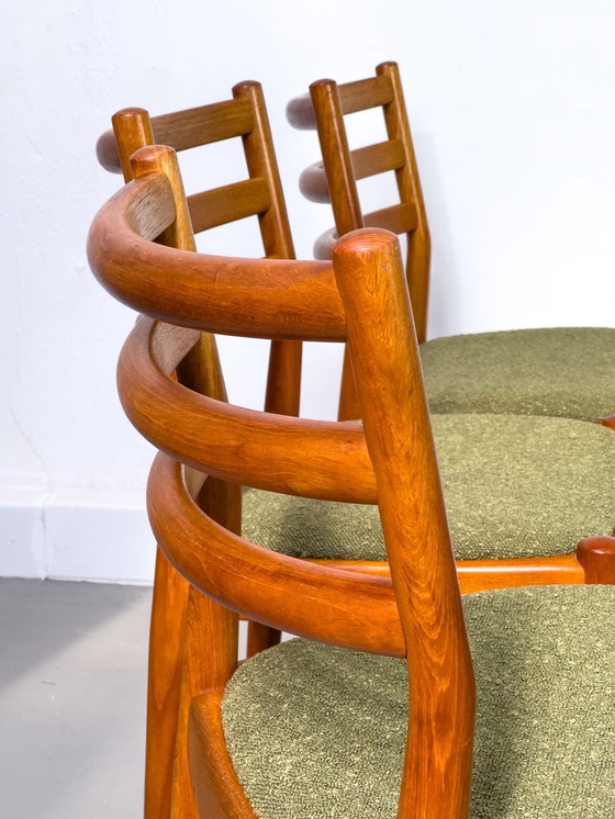 Image 1 of Teakhouten eetkamerstoelen van Glostrup Møbelfabrik, 1960S, set van 4