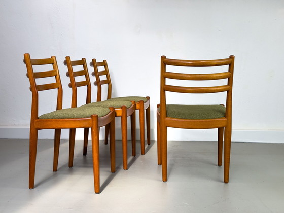 Image 1 of Teakhouten eetkamerstoelen van Glostrup Møbelfabrik, 1960S, set van 4