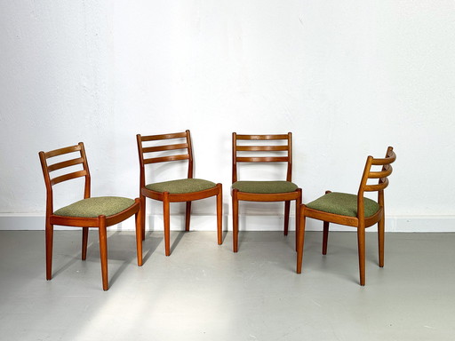 Teakhouten eetkamerstoelen van Glostrup Møbelfabrik, 1960S, set van 4