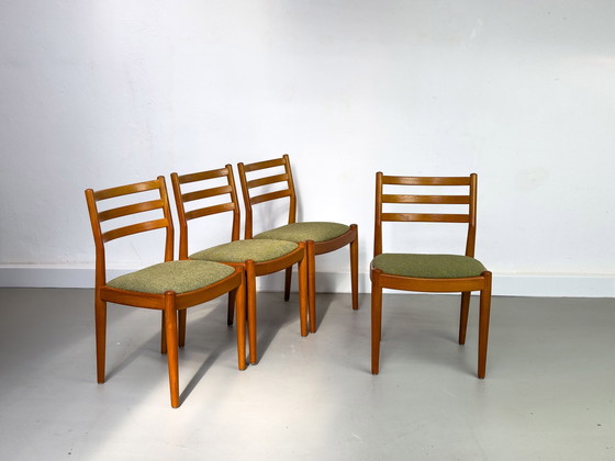 Image 1 of Teakhouten eetkamerstoelen van Glostrup Møbelfabrik, 1960S, set van 4