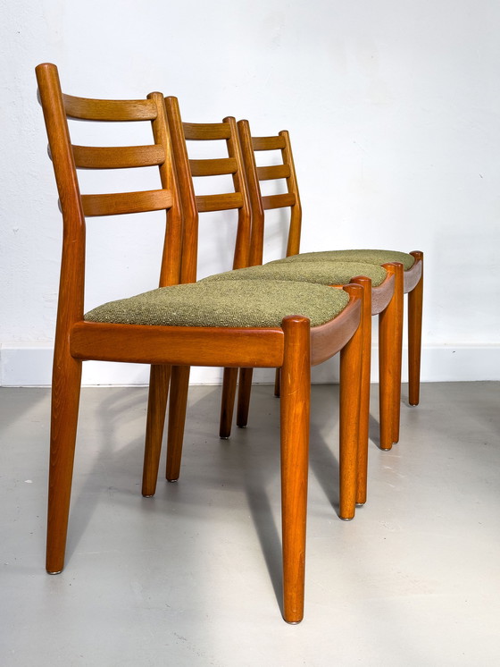 Image 1 of Teakhouten eetkamerstoelen van Glostrup Møbelfabrik, 1960S, set van 4