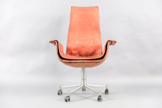 Image 1 of Rode Mid-Century Tulip fauteuil van Preben Fabricius & Jørgen Kastholm voor Kill International