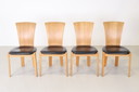 4x Vintage eetkamerstoelen