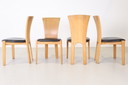 4x Vintage eetkamerstoelen