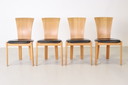 4x Vintage eetkamerstoelen