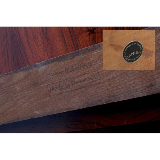 Image 1 of Vintage XL uitschuifbare palissander eettafel van Hornslet, Denemarken 1960