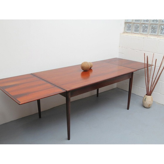 Image 1 of Vintage XL uitschuifbare palissander eettafel van Hornslet, Denemarken 1960