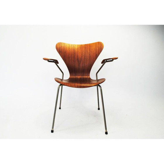 Image 1 of Vintage teakhouten stoel van Arne Jacobsen voor Fritz Hansen