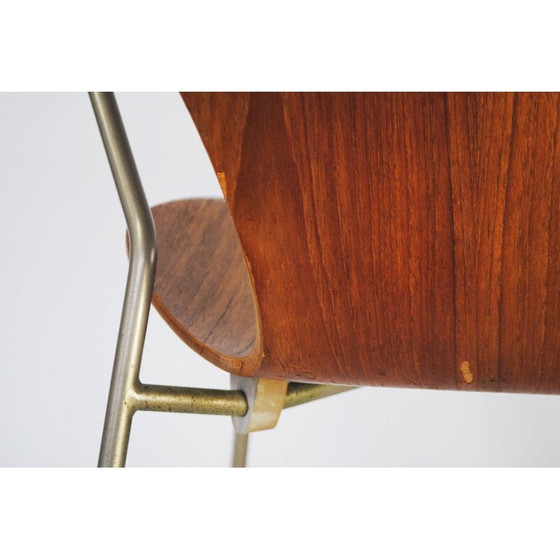 Image 1 of Vintage teakhouten stoel van Arne Jacobsen voor Fritz Hansen