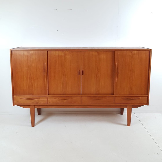 Image 1 of Vintage teakhouten dressoir | highboard | wandkast Deens