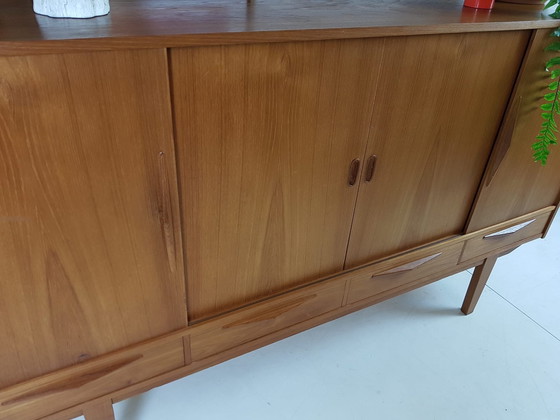 Image 1 of Vintage teakhouten dressoir | highboard | wandkast Deens