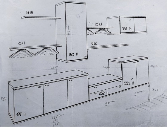 Image 1 of Interstar Wandmeubel Blank Eiken