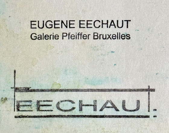 Image 1 of Eugene Eechaut 1928-2019 Grote kwaliteit aquarel